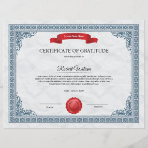 Certificat de reconnaissance