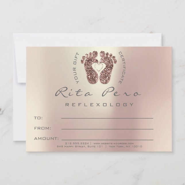 Certificat de Réflexologie de Massage des Pieds Ca (Devant)