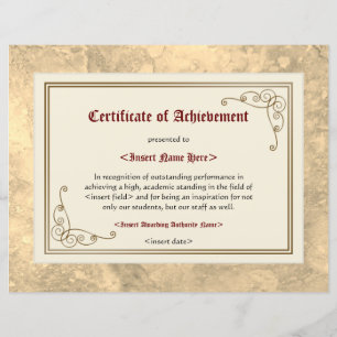 Certificat de réussite