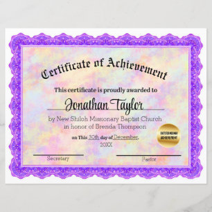 Certificat de réussite Abstrait pourpre