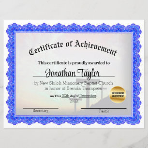 Certificat de réussite de la Croix de l'Église