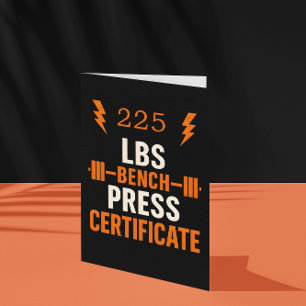 Certificat de réussite de la presse de Bench pour