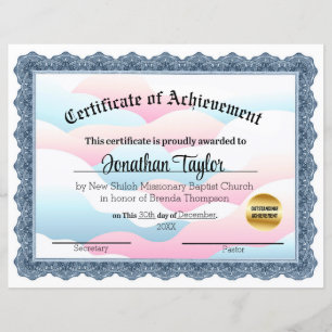Certificat de réussite en nuage