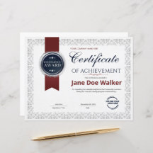 Certificat de réussite moderne