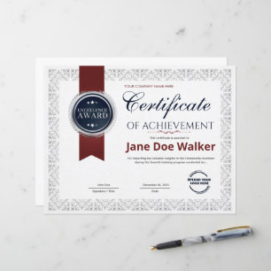 Certificat de réussite moderne