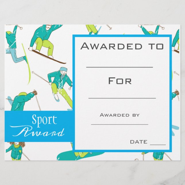 Certificat de ski sportif (Devant)
