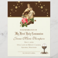 Certificat de souvenir de la Sainte Communion cath