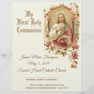 Certificat de souvenir de la Sainte Communion cath