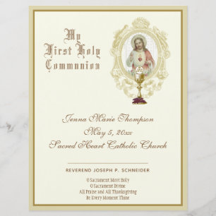 Certificat de souvenir de la Sainte Communion cath