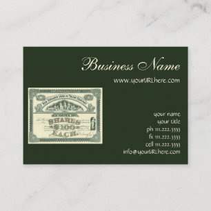 Certificat de Stock de capital vintage Business Fi