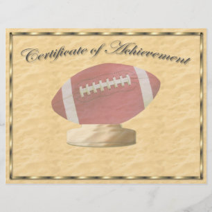 Certificat de succès de football
