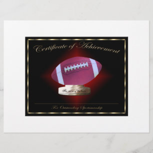 Certificat de succès de football