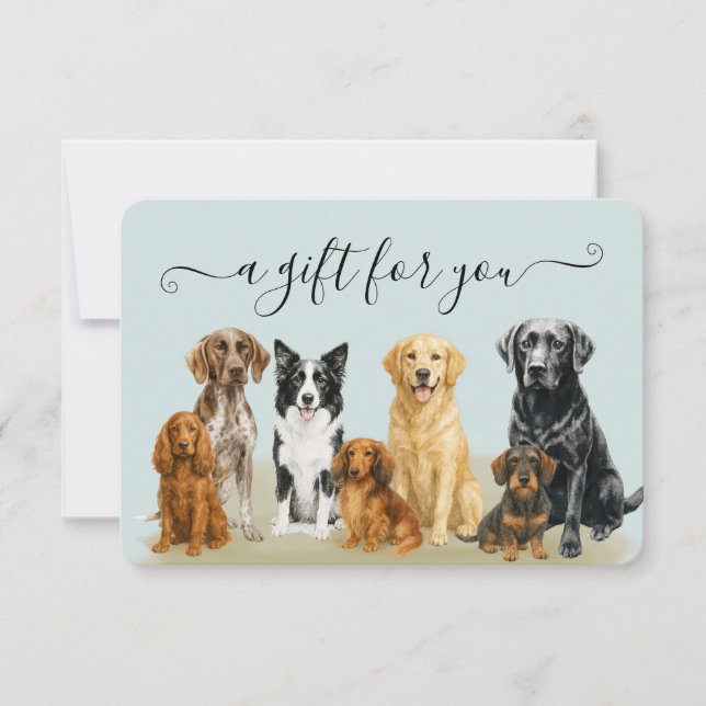 Certificat de toilettage de chien à l'aquarelle et (Devant)
