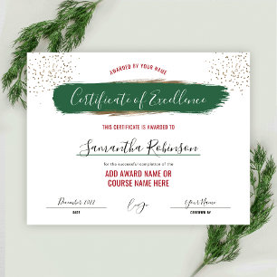 Certificat de vacances d'excellence Award Green Go