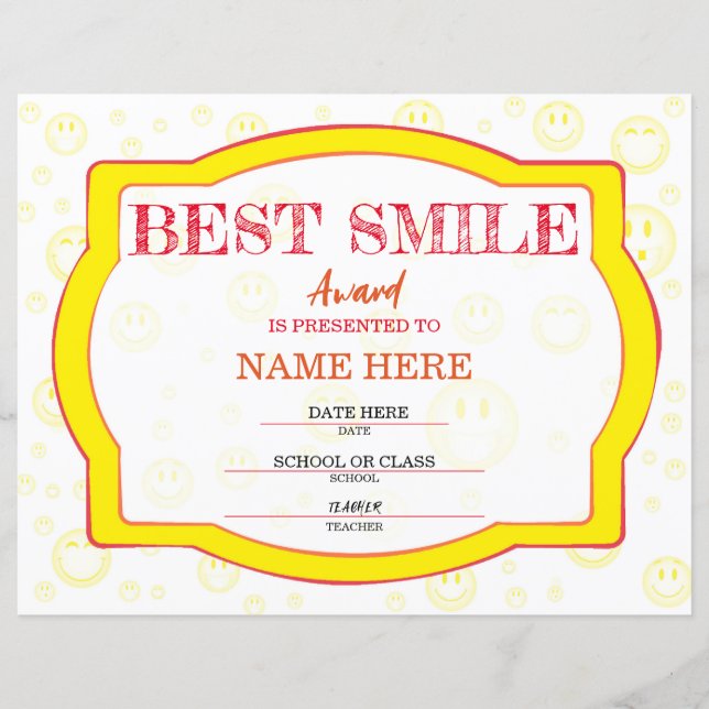 Certificat d'école (Devant)