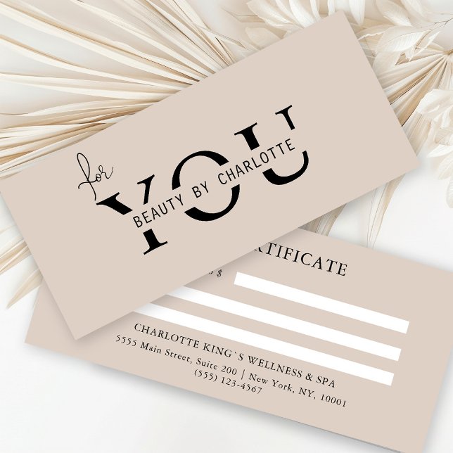 CERTIFICAT D'ENTITÉ D'AFFAIRES (Personalized, BUSINESS GIFT CERTIFICATE! Beige-Brown & White, modern, minimal with a luxury touch.
)