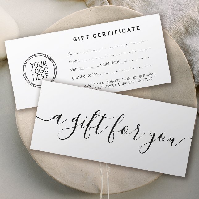 Certificat d'entreprise minimaliste avec logo (Créateur téléchargé)