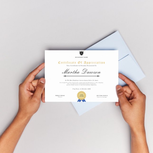Certificat d'entreprise personnalisé professionnel (Créateur téléchargé)