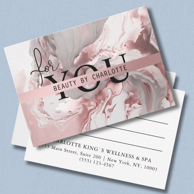 CERTIFICAT D'ENTREPRISE | Pour vous | Marbre rose- (Custom BUSINESS CERTIFICATE | For You | Pink-Gold Marble)
