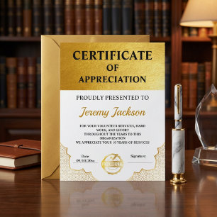 Certificat d'excellence moderne Or : un classique