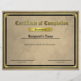 Certificat d'indicateur de ligne bleue mince perso