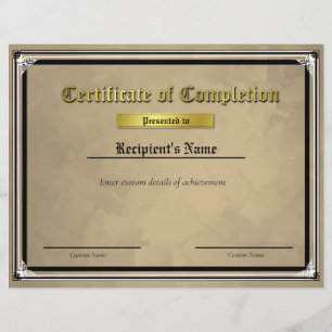 Certificat d'indicateur de ligne bleue mince perso