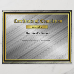 Certificat d'indicateur de ligne bleue mince perso