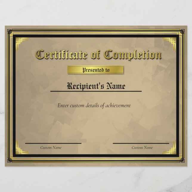 Certificat d'indicateur de ligne bleue mince perso (Devant)