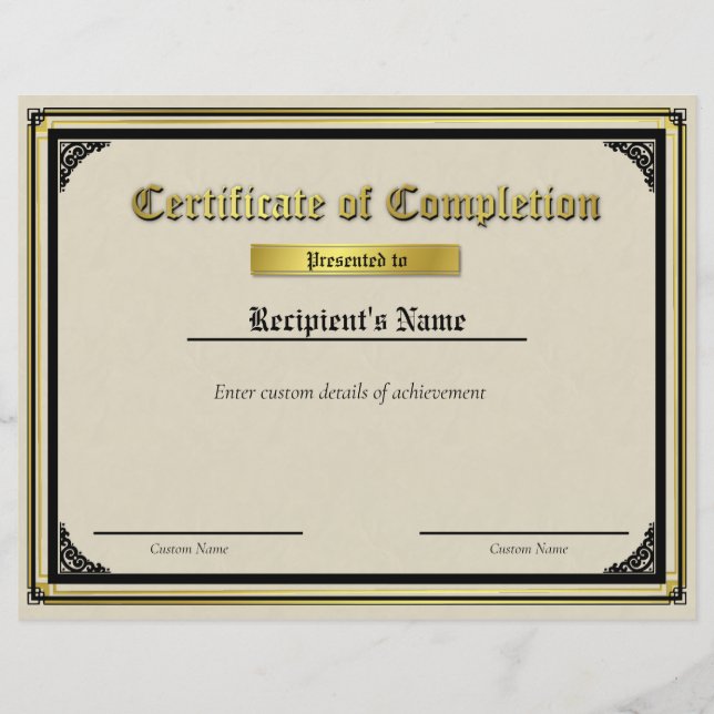 Certificat d'indicateur de ligne bleue mince perso (Devant)