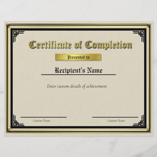 Certificat d'indicateur de ligne bleue mince perso (Devant)