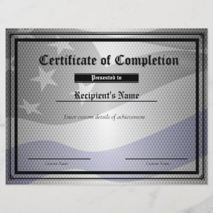 Certificat d'indicateur de ligne bleue mince perso