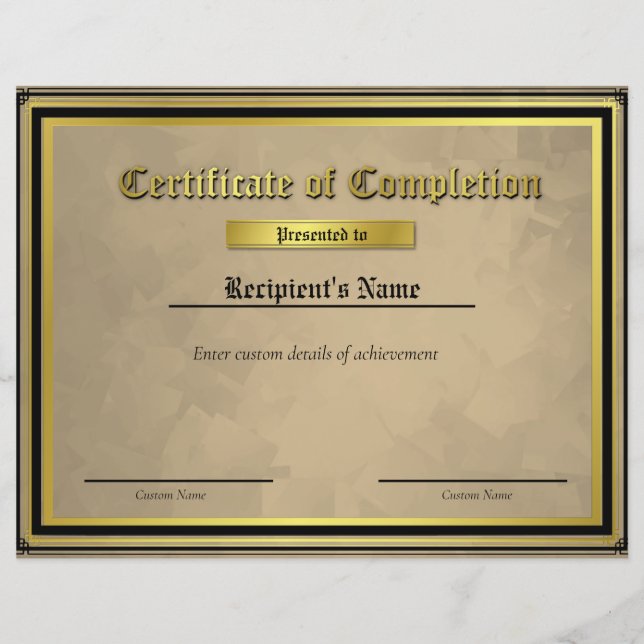 Certificat d'indicateur de ligne bleue mince perso (Devant)