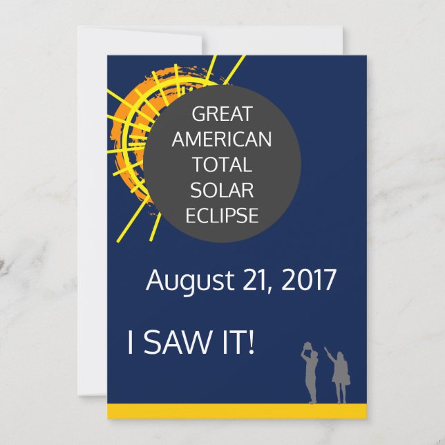Certificat d'observateur de l'Eclipse solaire amér (Devant)