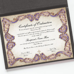 Certificat d'ordination du ministère