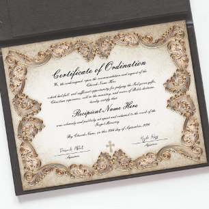 Certificat d'ordination du ministère