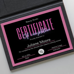 Certificat Esthétique D'Achèvement Prix Rose