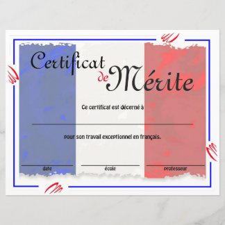Certificat générique de classe française