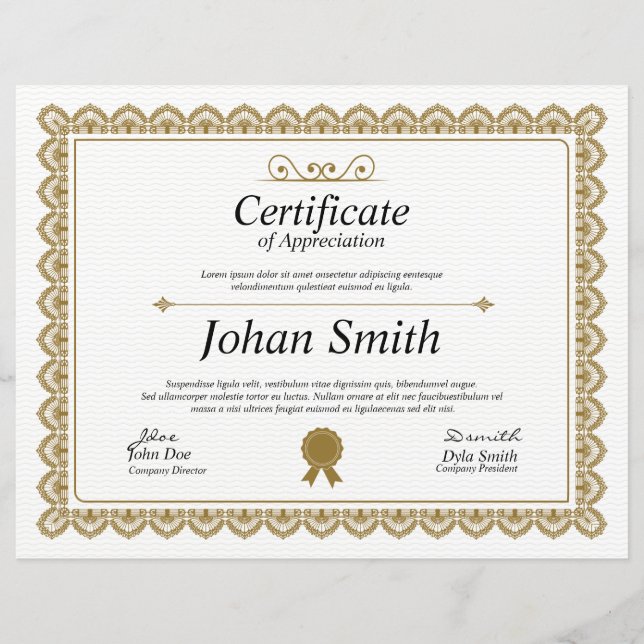 Certificat multifonction (Devant)