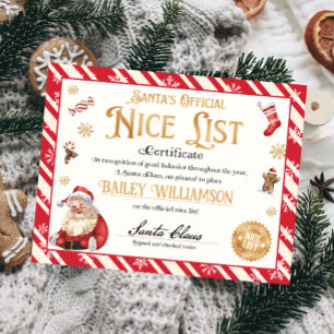 Certificat Nice Personnalisé Du Père Noël