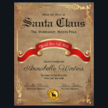 Certificat officiel de la liste de Nice<br><div class="desc">Fêtez la saison des Fêtes avec notre affiche enchanteresse avec un certificat Nice List personnalisable du Père Noël! Ce chef-d'oeuvre vous permet d'ajouter une touche personnelle en customisant le nom et la date, ce qui en fait un cadeau chaleureux pour tous les âges. Les couleurs vibrantes et l'impression de haute...</div>