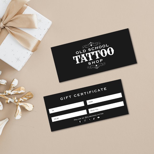 Certification de cadeau minimaliste audacieux pour (Minimal Bold Tattoo Artist Gift Certification)