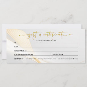 Certificats cadeau Gold pour mon entreprise