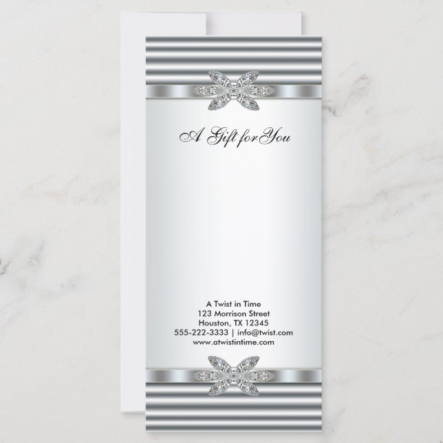 Certificats cadeaux d'affaires Silver Diamonds (Devant)