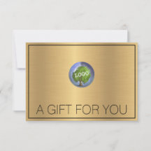 Certificats cadeaux Gold Logo d'entreprise