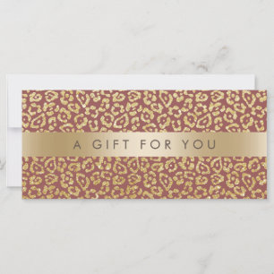 Certificats cadeaux Leopard Moderne à rayures Or