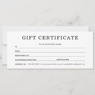 Certificats Cadeaux Pour Mon Entreprise