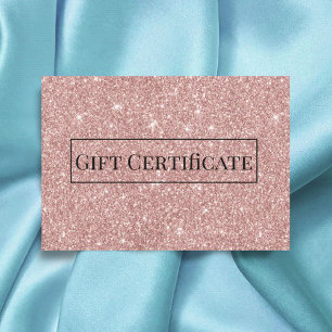 Certificats-cadeaux Rose Parties scintillant or Sp