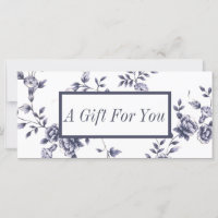 Certificats cadeaux Salon de Beauté Florale Bleu V