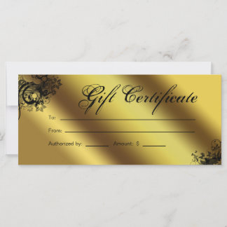 Certificats-Cadeaux Salon Spa Gold Floral Butterfl