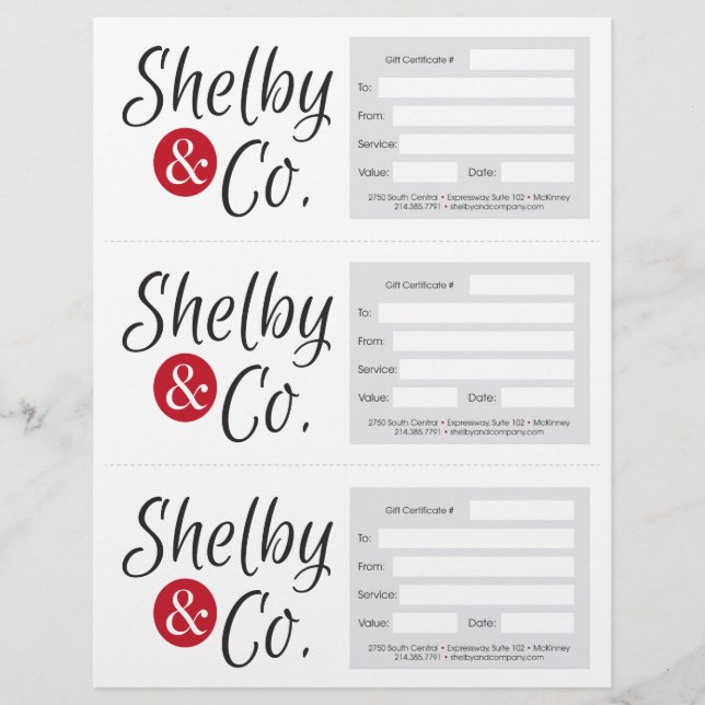 certificats-cadeaux shelby & co. (Devant)